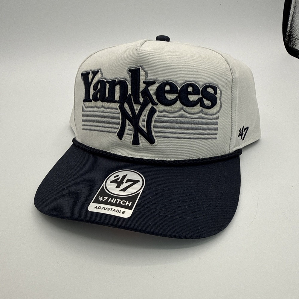 New York Yankees '47 Hitch Adjustable MLB Snapback Baseball Cap Sandstone Navy
